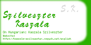 szilveszter kaszala business card